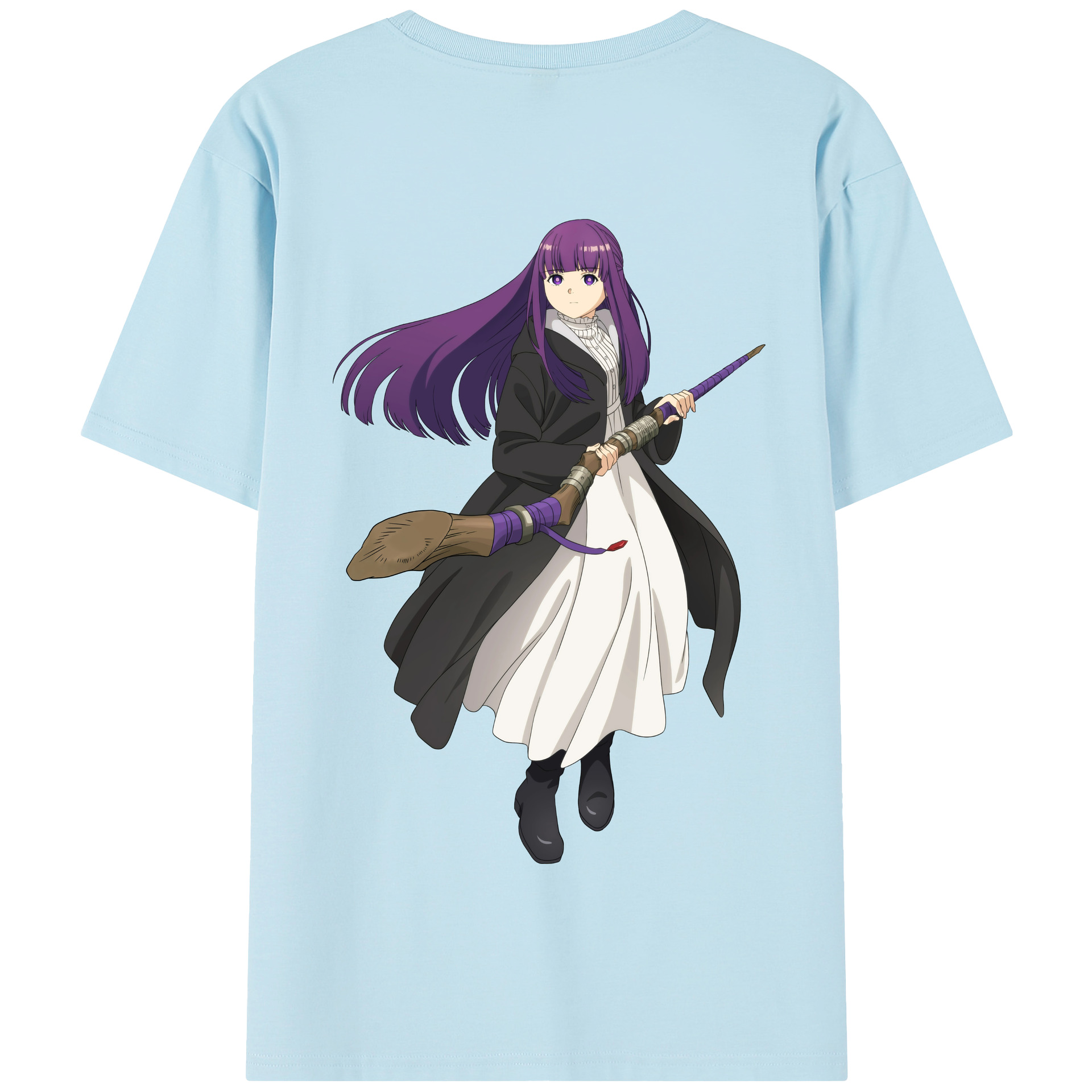 （画像用） 葬送のフリーレン Frieren 綿100％半袖Tシャツ（背面プリント）